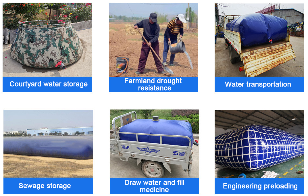 WOLIZE - Agriculture Irrigation Emergency Flexible Portable Collapsible PVC/TPU Inflatable Water Storage Tank FLEXITANK 21