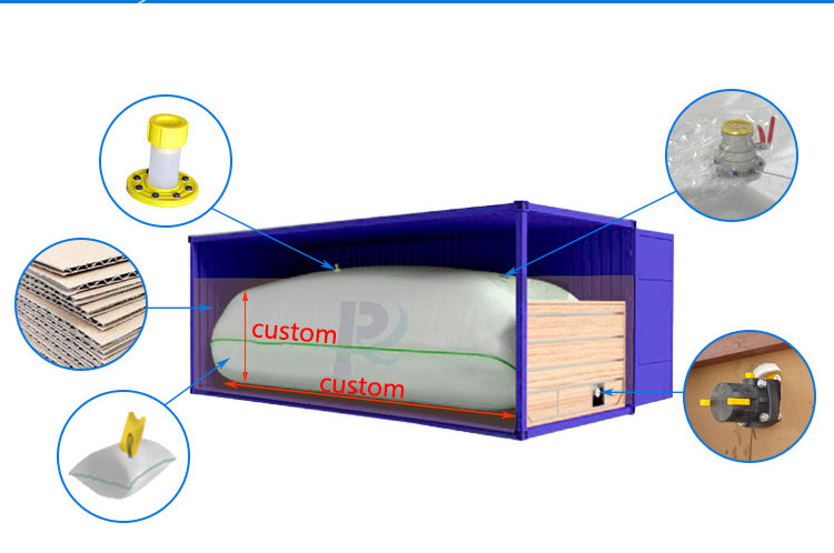 WOLIZE - Food Grade 16000l 24000 Liter flexitank valve 20ft Container Bulk Liquid Flexi bag Flexitank container Transportation package 13