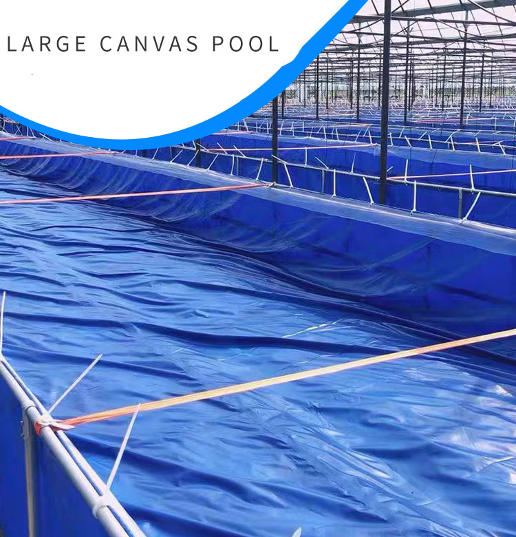 WOLIZE - Outdoor canvas breeding fish pond waterproof cloth thickened PVC storage water tank FISH FARMING POND 8