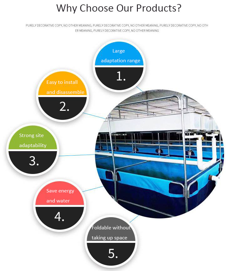 WOLIZE - Wholesale market flexible pvc storage water tank pvc water tank storage pvc water tank FISH FARMING POND 8