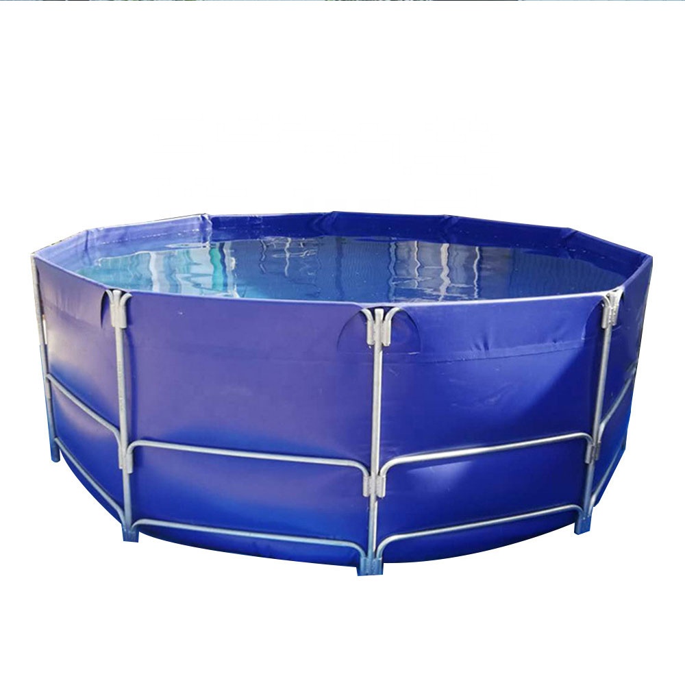 WOLIZE - PVC Foldable outdoor artificial mobile pvc canvas tarpaulin fish tank pond equipment Fish Round Tank FISH FARMING POND 12