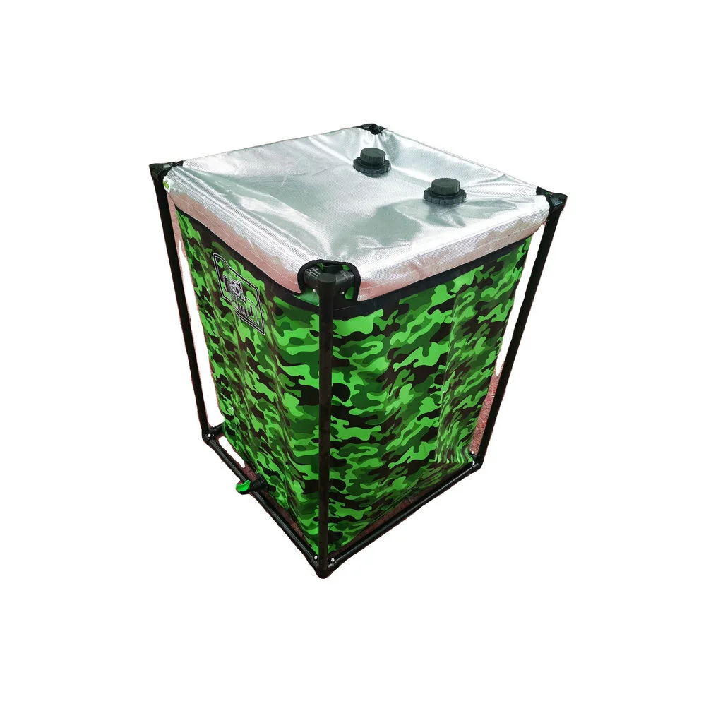 Wolize - transportador de tornillo flexible 2 Tanque de alimentación pesquería de 1000 litro de peces flexibles estanque de peces 1