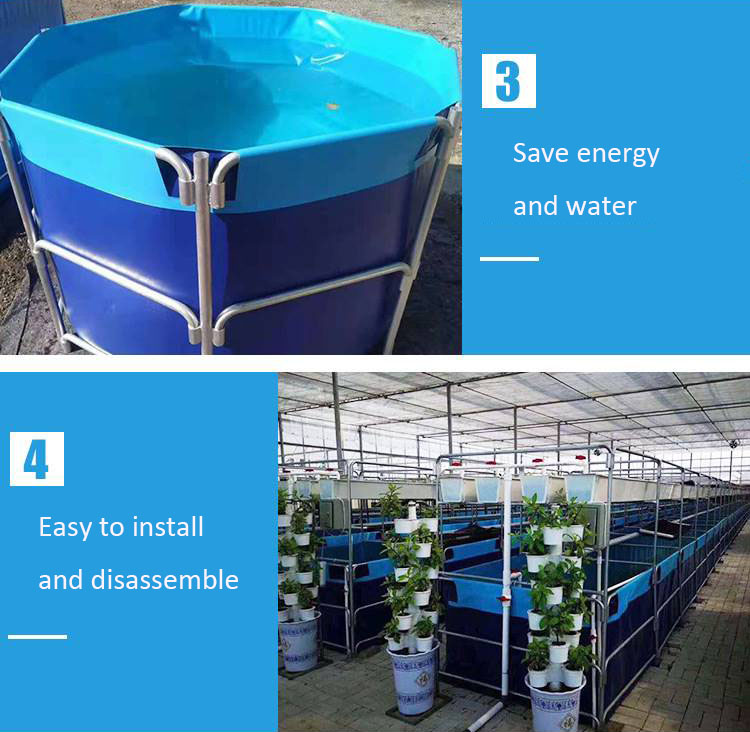 WOLIZE - fish ponds plastic for liner fiberglass air aeration solar pond aerator for rotary drum filter koi fish pond tank farming FISH FARMING POND 13