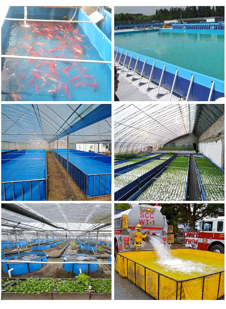 WOLIZE - Wholesale Popular Strong Frame flexible fish farming PVC water tank FISH FARMING POND 11