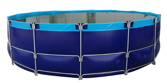 Round shape galvanized pipe supprt round farming tank 1