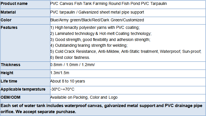 Round shape galvanized pipe supprt round farming tank 2