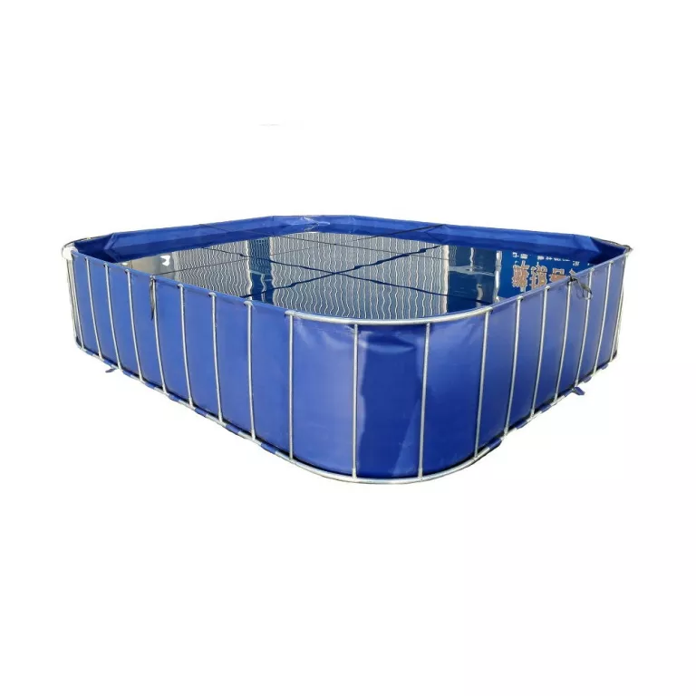WLZ PVC Coated Biofloc Fish Farming Tank Tarpaulin Pond Liner Round Shape Ras Fish Ponds 6