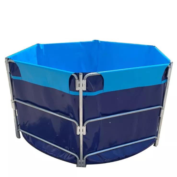 WLZ PVC Coated Biofloc Fish Farming Tank Tarpaulin Pond Liner Round Shape Ras Fish Ponds 8