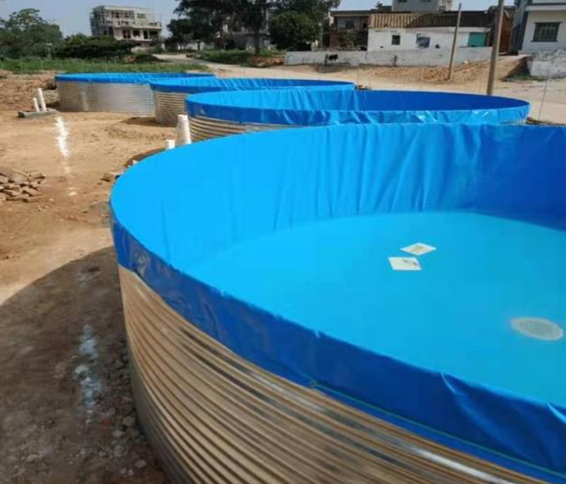 Galvanized plate fish pond 2