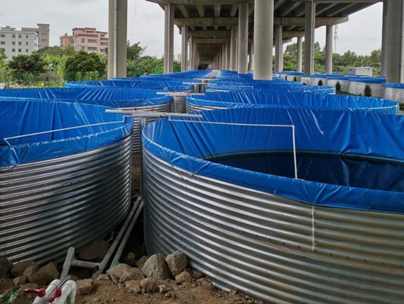 Galvanized plate fish pond 3