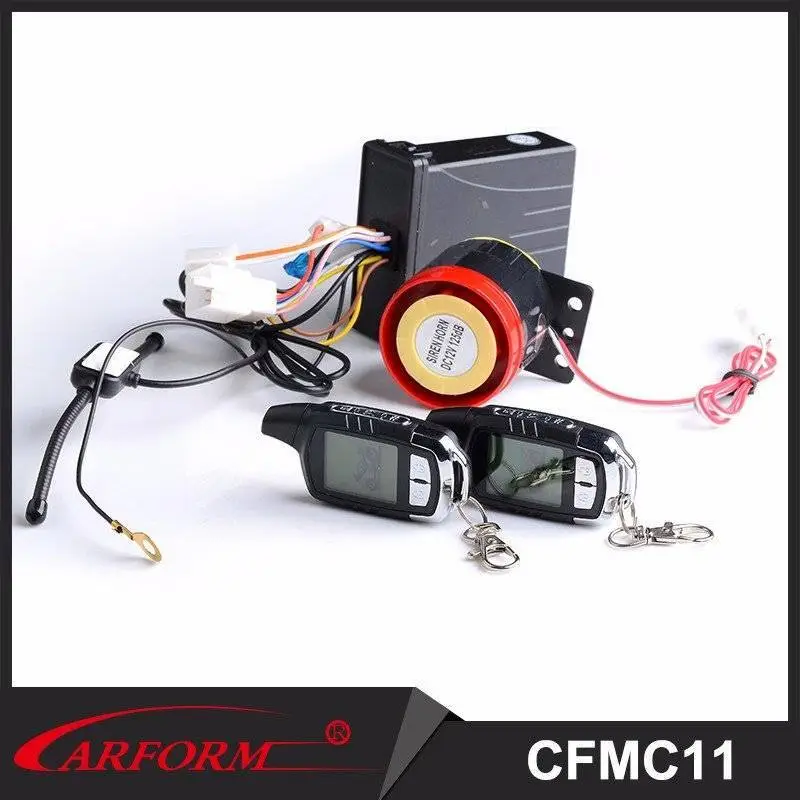 New Arrival Cost-effective Two Way Motorcycle Alarm System with 2 LCD Remotes MC11 1