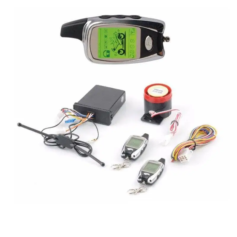 Motorcycle Two Way Alarm System with LCD Remote and Remote Engine Starter CF-MC09 1
