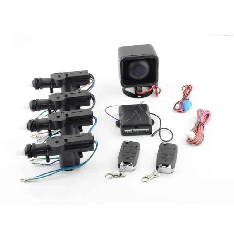 Popular car remote central locking system with trunk release, window output, two direction lights,siren and led output 1