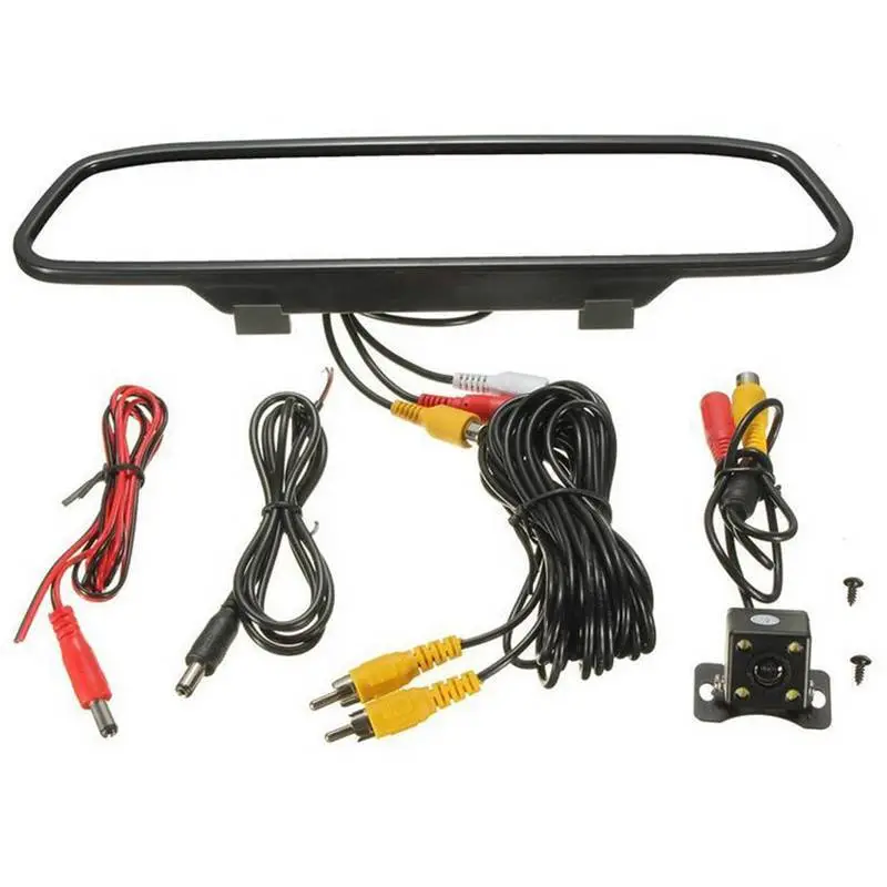 4.3 inch rearview mirror with camera, rear view parking sensor system CF5400R for 12V car 1