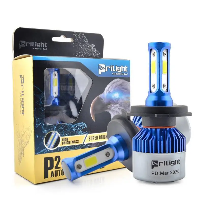 72W high power LED HEADLIGHT H4 H7 H8 HB3 9005 9006 COB CHIP Led headlamp 1