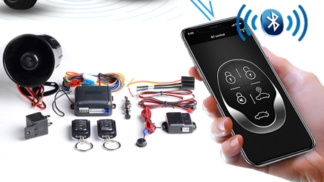 Hot Smart Car Alarm System BT Phone APP Remote Control Car Alarm In South American Market 1