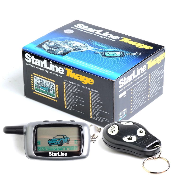 A9 Universal 2 way car alarm system remote engine start lcd remote security alarm for car 1