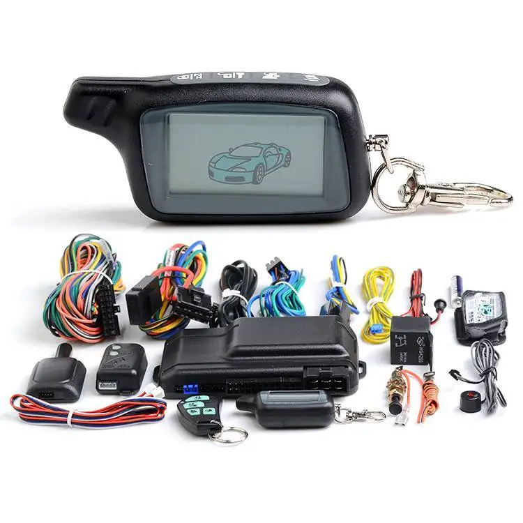 X5 Two Way Car Alarm System LCD Remote Engine Start 1