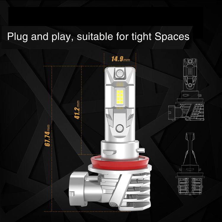Led light car headlight h11 h7 h8 h4 9005 9006 9007 9012 super bright led headlight bulb
