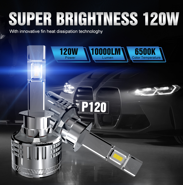 h4 h7 h11 9005 h13 880 auto light bulb kit 120w 20000lm car led headlight bulb headlamp for vehicles