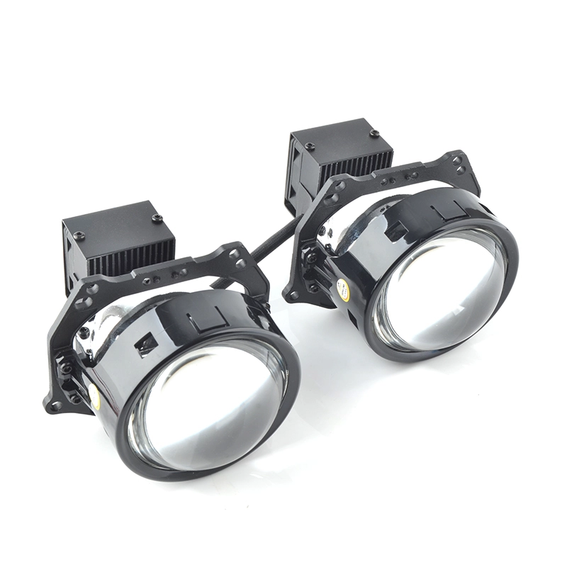 factory led headlight universal car 3.0 inch bi led projector lens 120w 6500k super bright dual light bi led projector lens 1