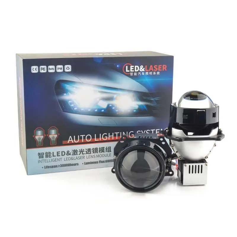 led lens projector headlight spotlight bi led projector lens 3.0 super bright leds headlamp for cars trucks 1