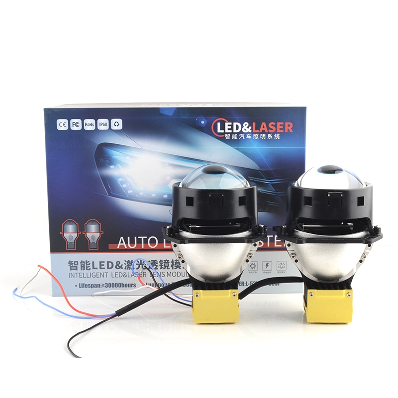 dual cup dual lens H4 projector lens bi led 3.0 inch 140w 6000k high bright led headlight bi-led projector lens 1