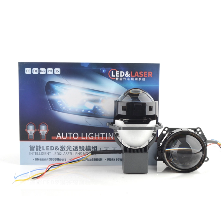 auto led bulb lens fill in light high beam car light led projector lens 3.0 inch bi led projector lens for cars 1