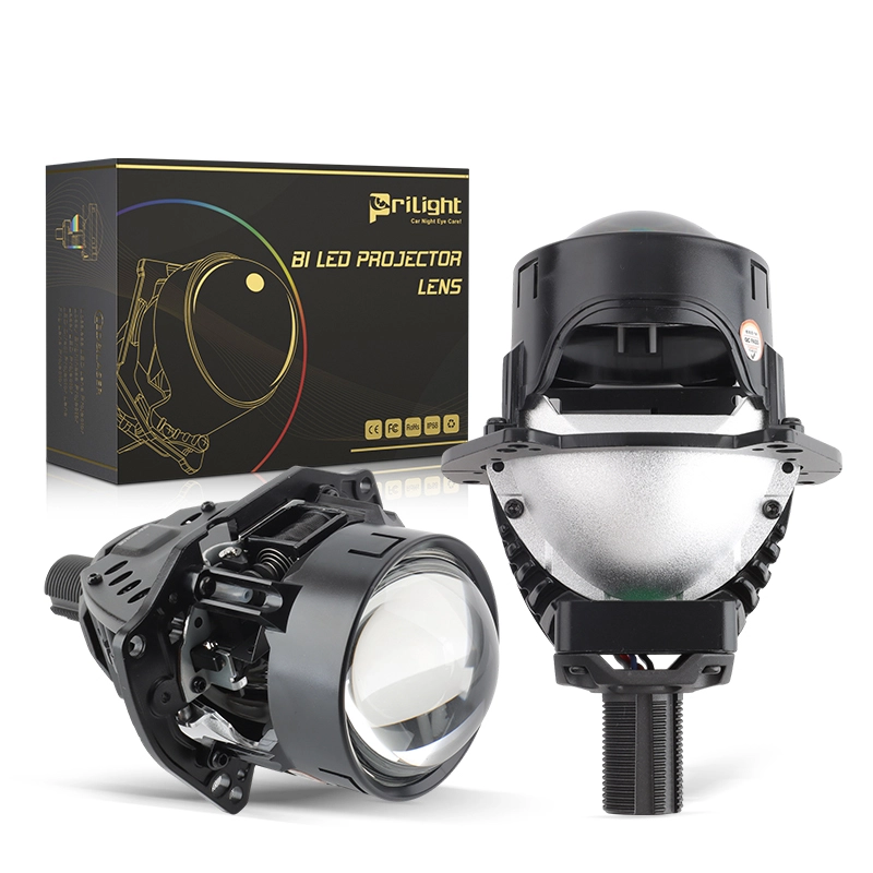 120W 6000K Car LED Headlight Lenses DC16V No Damage Bi LED Projector Lens 2.5'' Retrofit Car Light Accessories LED Bulb 1