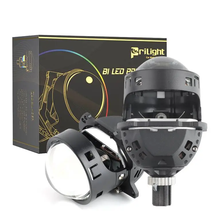 Double Lamp Cup Bifocal Lens 3 inch Lens 140W LED Headlight 6500K Bi LED Projector Lens For Universal Cars 1