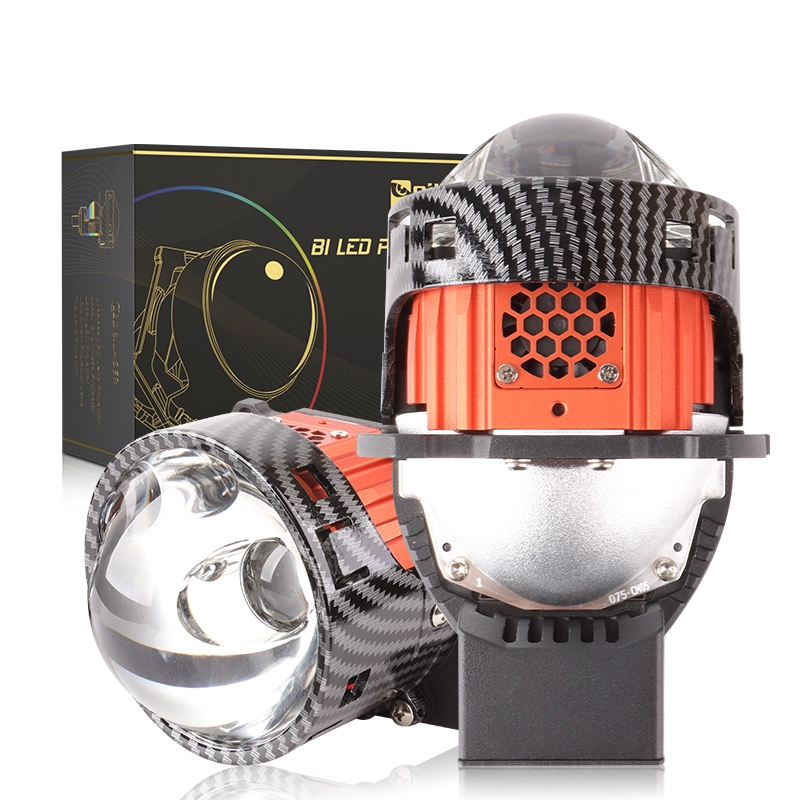LED Laser Lens 6+1 Biled 3'' 160W 6500K Dual Straight Reflect Hi/Lo Beam Bi LED Projector Lens Car LED Headlights 1