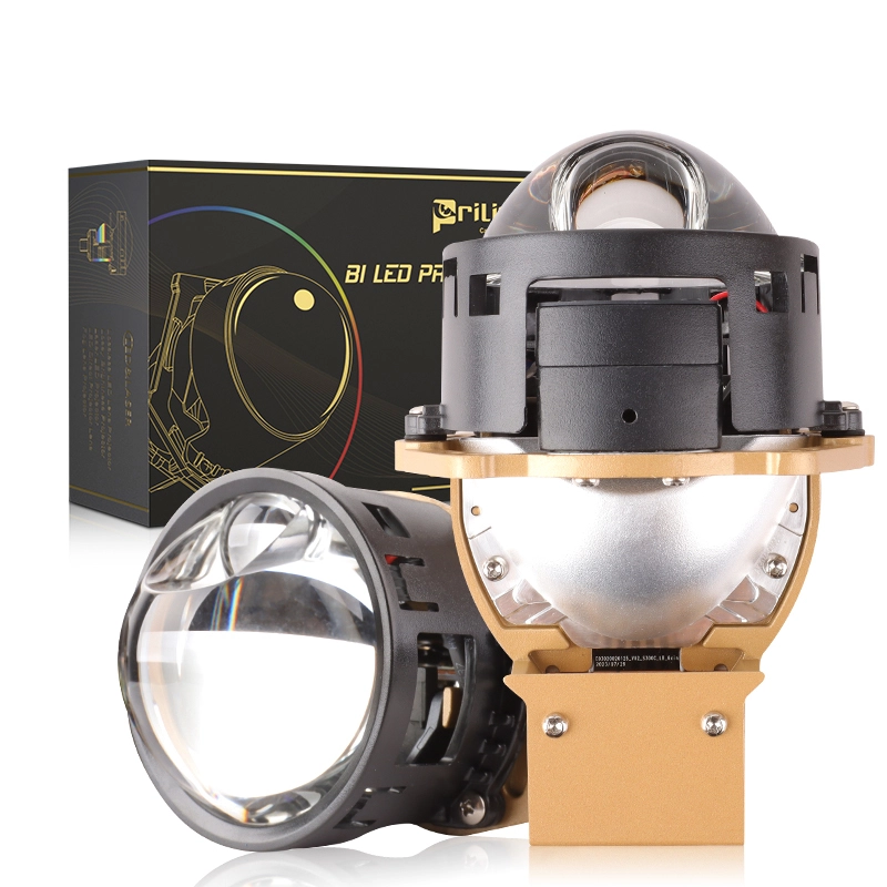 Auto LHD/RHD Light Bi-LED 3 Lamp Cups & Direct Lens 150W LED Headlight 3 inch Biled Projector Lens Straight Lens 1