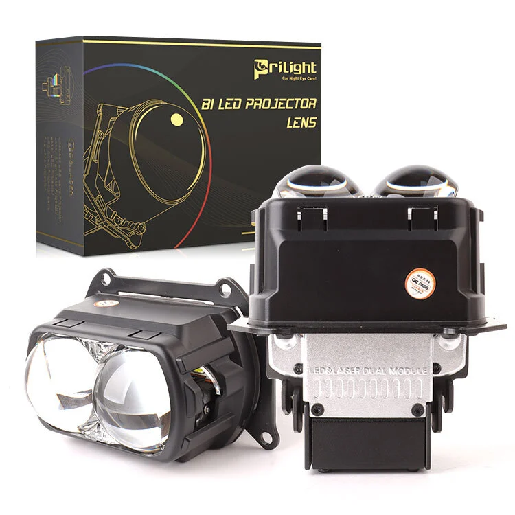 4 Light Cups 4 Light Source Hyperbolic Matrix Bi Led Projector Lens 3 Inch 160W Highlight Led Projector Lens For Car 1