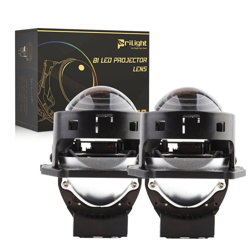 Prilight 3.0 Inch Led Projector Lens 70W 6000K Hi/Lo Beam Super Bright Biled Lens with Canbus Error Free Led Headlight Bulb 1