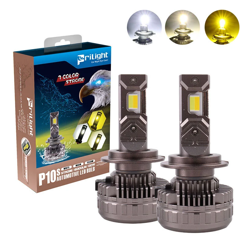 H7 Led Headlight 130W 15000LM Led H7 H11 Car Led Headlight Bulb with 3 Colors DRL Color Temperature 3000K 4500K 6000K 1