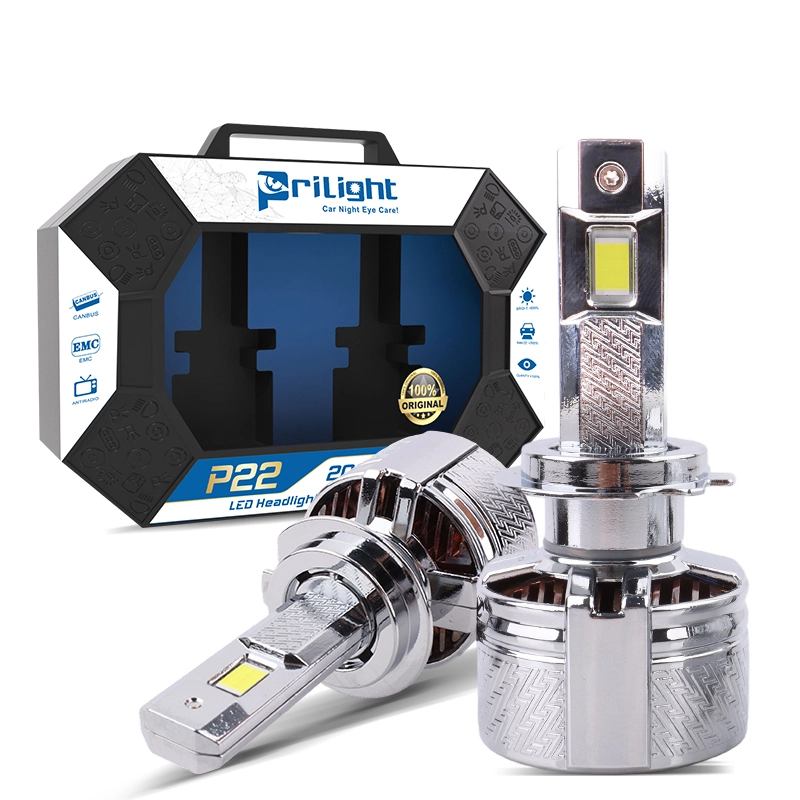 Prilight P22 Led Headlight Bulb 200W 24000LM Led H7 H1 H3 H4 H11 9005 9006 9012 Universal Auto Headlamp 1
