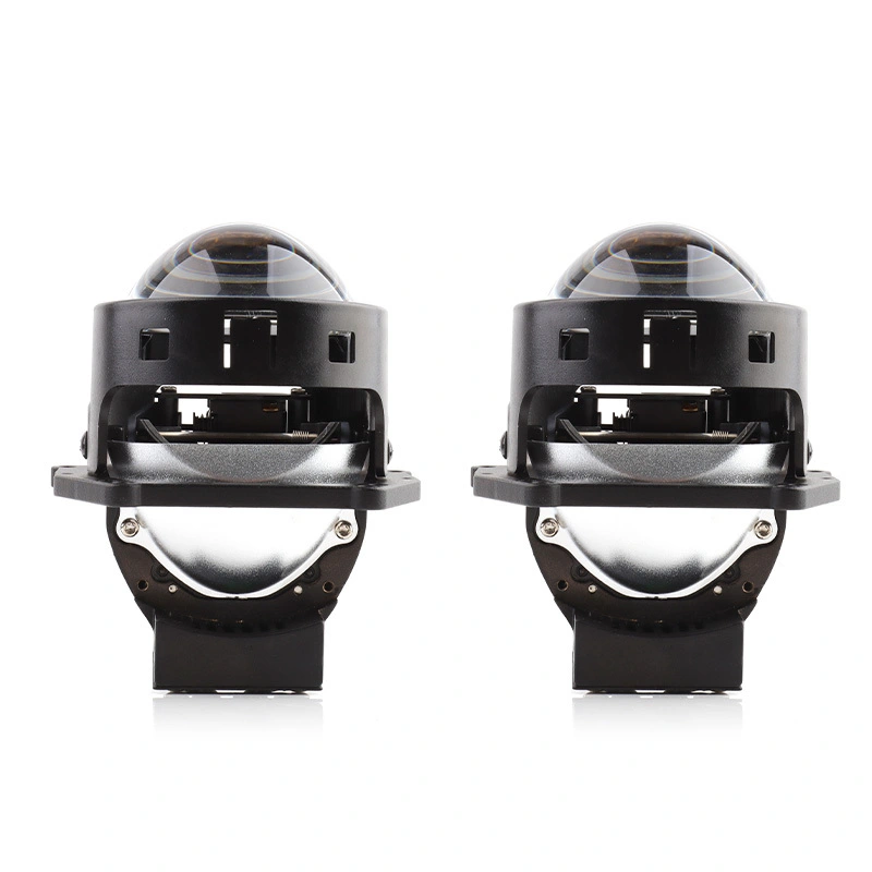 Custom New Arrival Auto Headlight LED Lens 120W High Low Beam Light 3.0 Inch Bi LED Projector Lens Retrofit Led Headlights 1