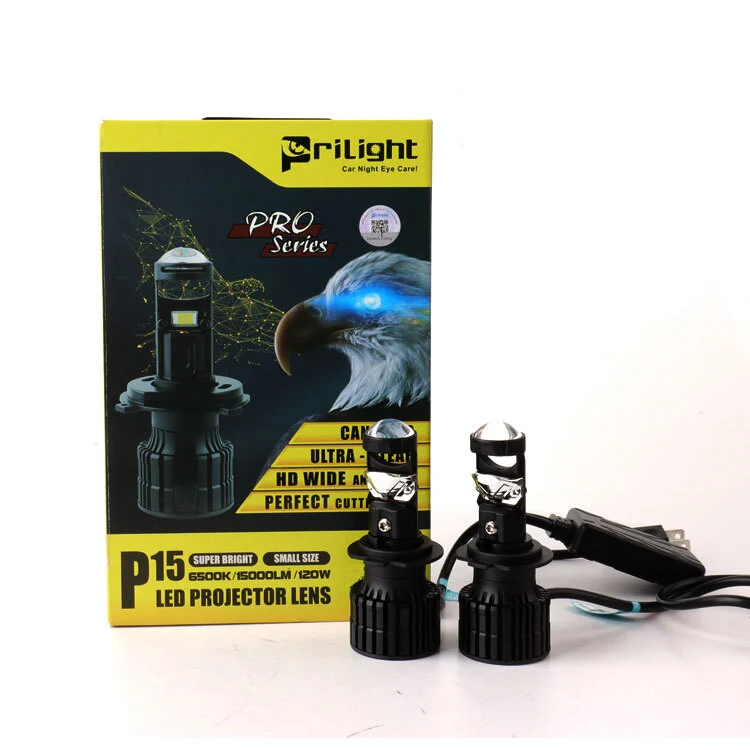 Super Car LED Headlights 120W H4 Mini Biled Projector Lens H7 9005 9006 H4 H11 Super Bright High Low Beam BiLed Projector Lens 1
