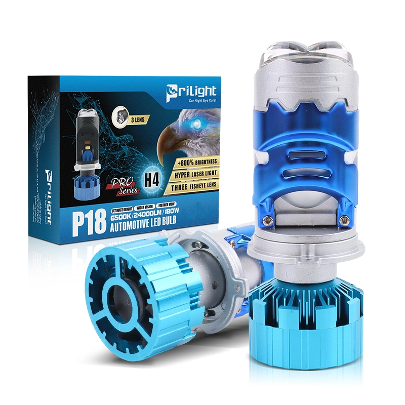 Prilight P18 Mini Led Projector Lens H4 170W 18000LM Led Headlight Projector Lens H4 Bi Mini Led Projector Lens 1
