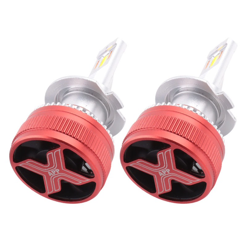 Prilight Phone APP Control Led Headlight Bulb 3000K-6500K RGB Led Headlight 75W 8000LM Led H1 H4 H7 H11Led Headlight 2