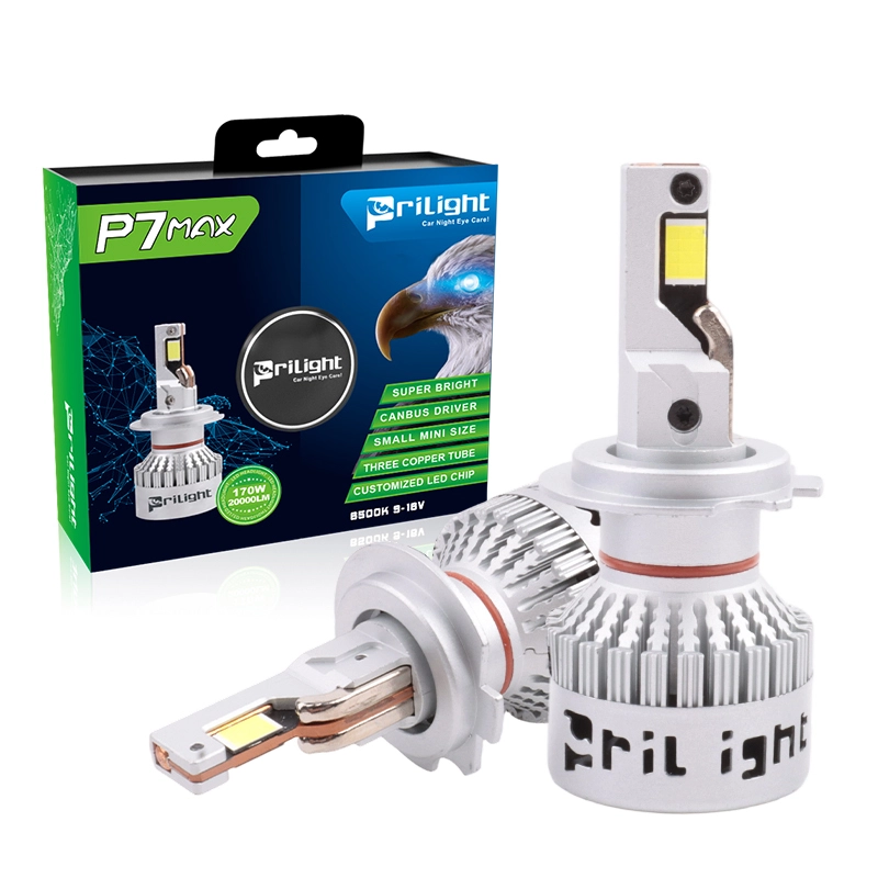 Prilight Led Headlight P7 Max 170W 20000LM 6500K H7 Led Headlight Bulb Car Led H4 H11 9005 9006 9012 Headlight Headlamp 1