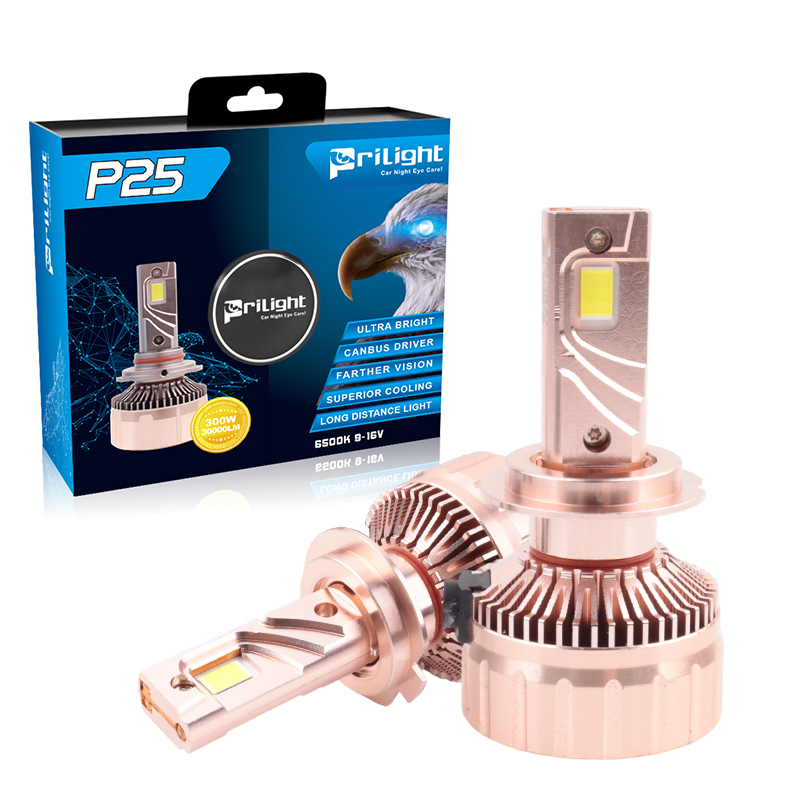 Prilight P25 Led Headlight Bulb 300W 30000LM Led Headlight H1 H4 H7 H11 9005 9006 9012 Auto Headlamp 1