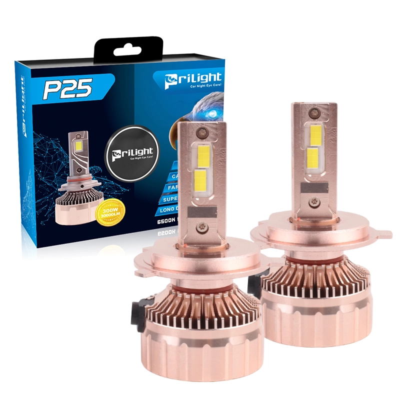 Prilight New Arrival H4 Led Headlight P25 300W 30000LM Led H1 H3 H4 H7 HB3 9005 9006 Auto Headlamp Led Light 1