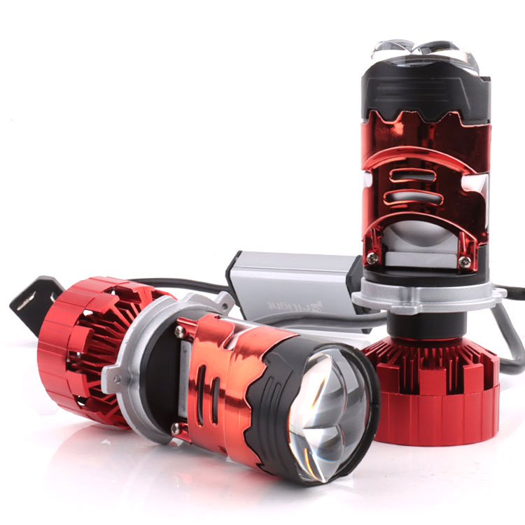 Dual Lens H4 Mini Led Projector Lens 170W 18000LM 6500K Auto Lighting System Upgrade Car Led Projector Headlight Lens 6