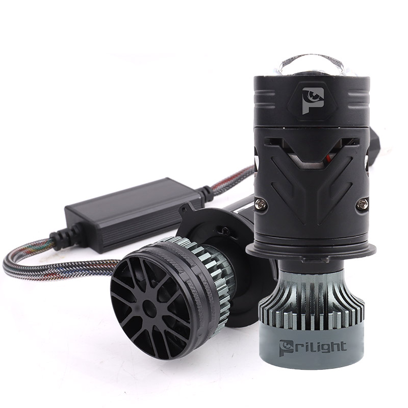 Car Retrofit Led Projector Headlight Lens H4 160W 17000LM Dual Lens Mini H4 Bi Led Projector Lens Auto Headlamp 3