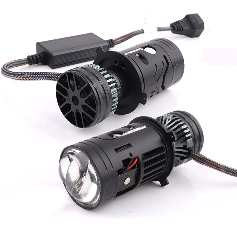 Car Retrofit Led Projector Headlight Lens H4 160W 17000LM Dual Lens Mini H4 Bi Led Projector Lens Auto Headlamp 4