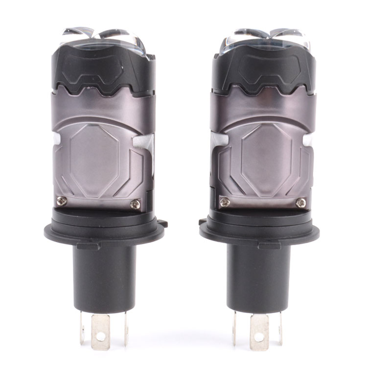 Three Lens Car Mini H4 Bi Led Projector Lens Universal DC12V 120W 14000LM 6500K 7