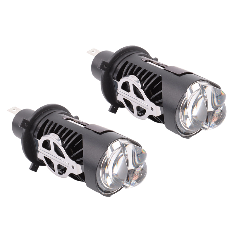 Three Lens Car Mini H4 Bi Led Projector Lens Universal DC12V 120W 14000LM 6500K 3