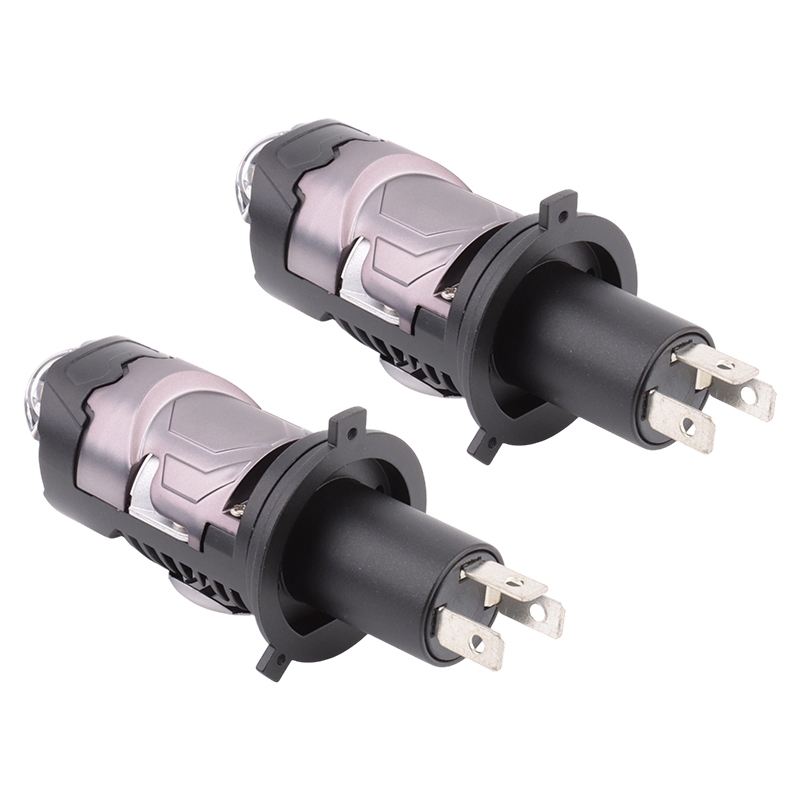 Three Lens Car Mini H4 Bi Led Projector Lens Universal DC12V 120W 14000LM 6500K 2