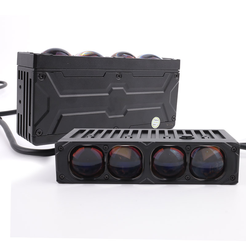 Car Matrix Front Grill Light 4 Lens 100W 6500K Universal Auto Lighting System Car Grill Lights 2